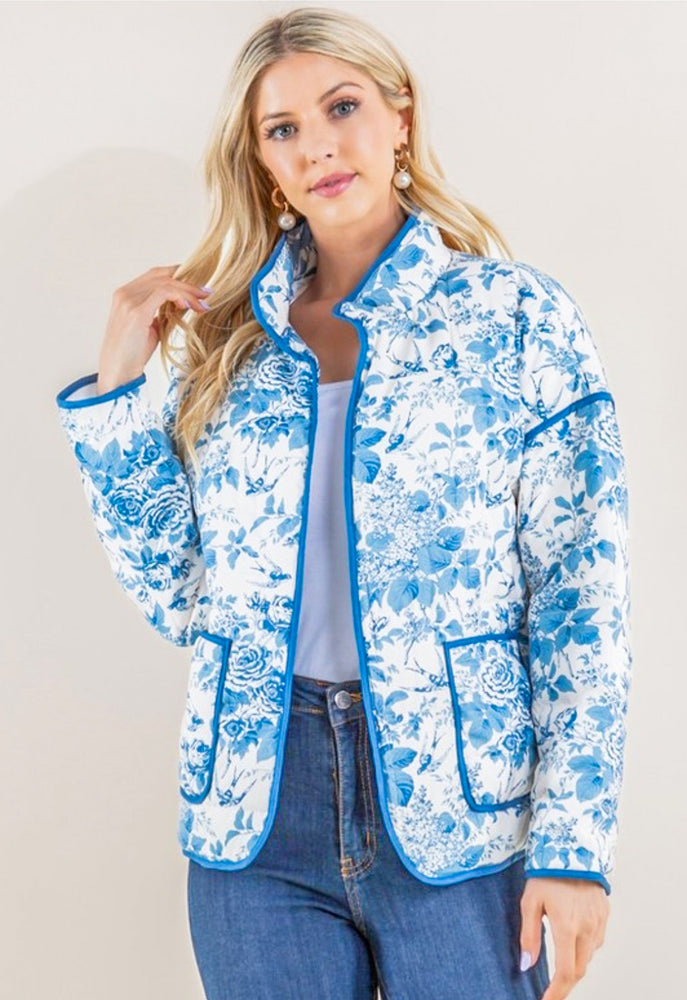 A Blue Christmas Quilted Jacket