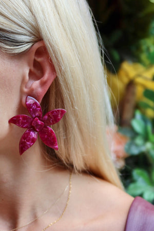 Annie Earrings in Pinot Noir