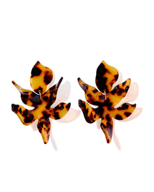 Flora Earrings in Leopard
