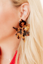 Flora Earrings in Leopard