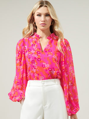 Flirty Floral Fall Top