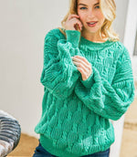 Jolly Good Green Knit Sweater