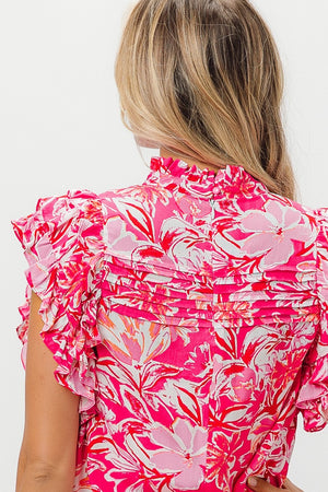 Pink Floral Bouquet Top