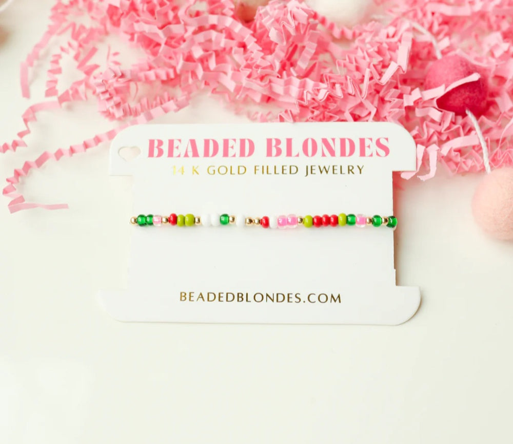 Beaded Blondes- Christmas Sprinkle Bracelet