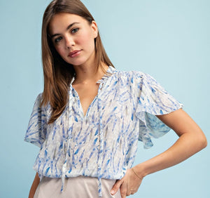 The Audrey Top in Blue