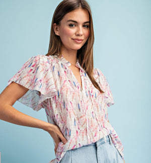 The Audrey Top in Pink