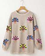 Gobble Gobble Sequin Corded Tee