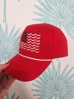 Red, White and Bow Trucker Hat