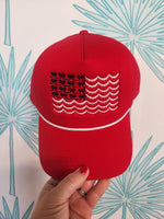 Red, White and Bow Trucker Hat