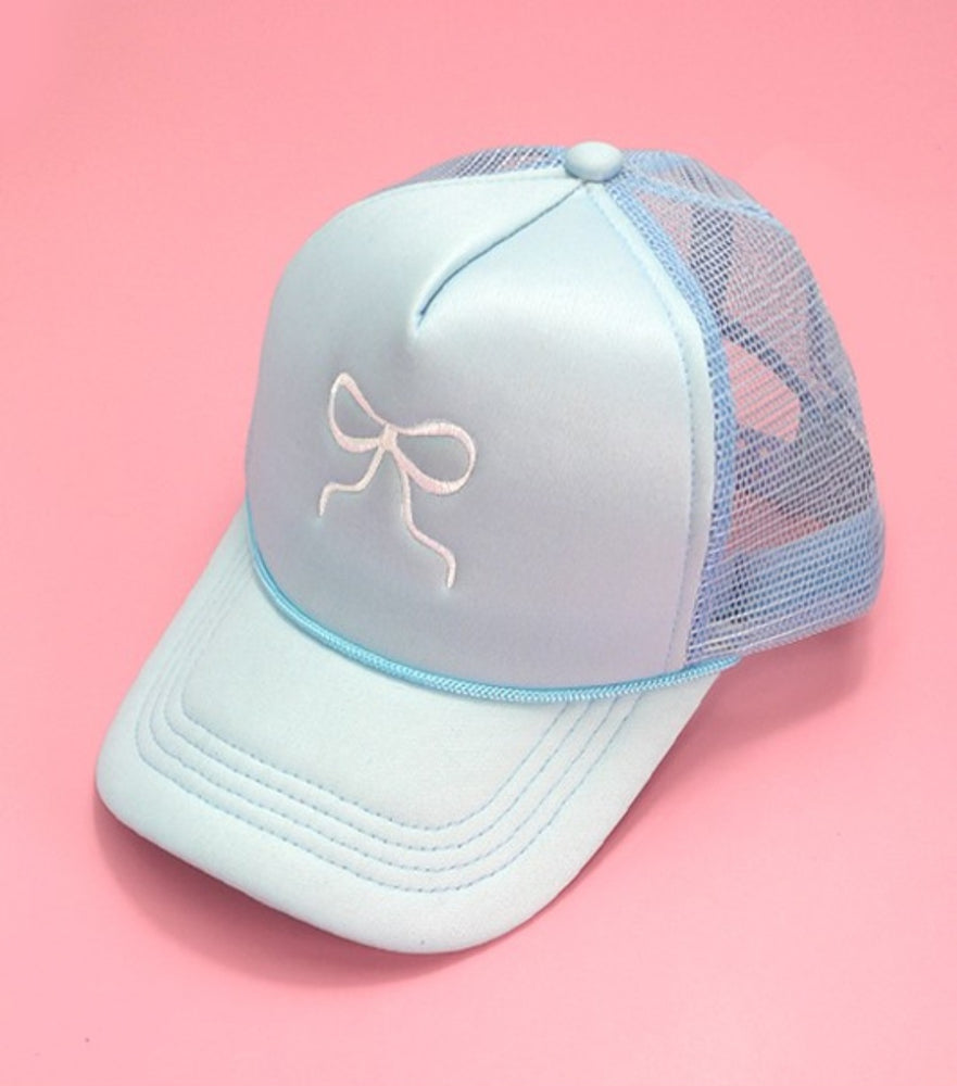 Bow Trucker Hat- Blue