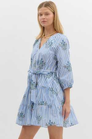 Floral Breeze Seersucker Dress