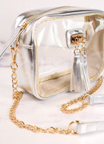 Game Day Clear Purse- Platinum