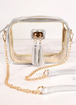 Game Day Clear Purse- Platinum