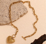 Golden Heart Charm Necklace