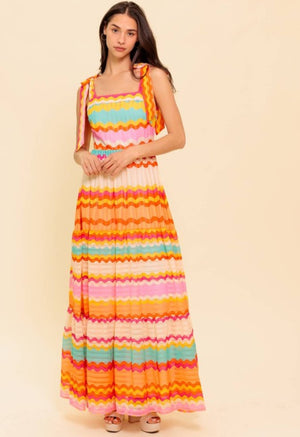 Summer Stripes Maxi Dress