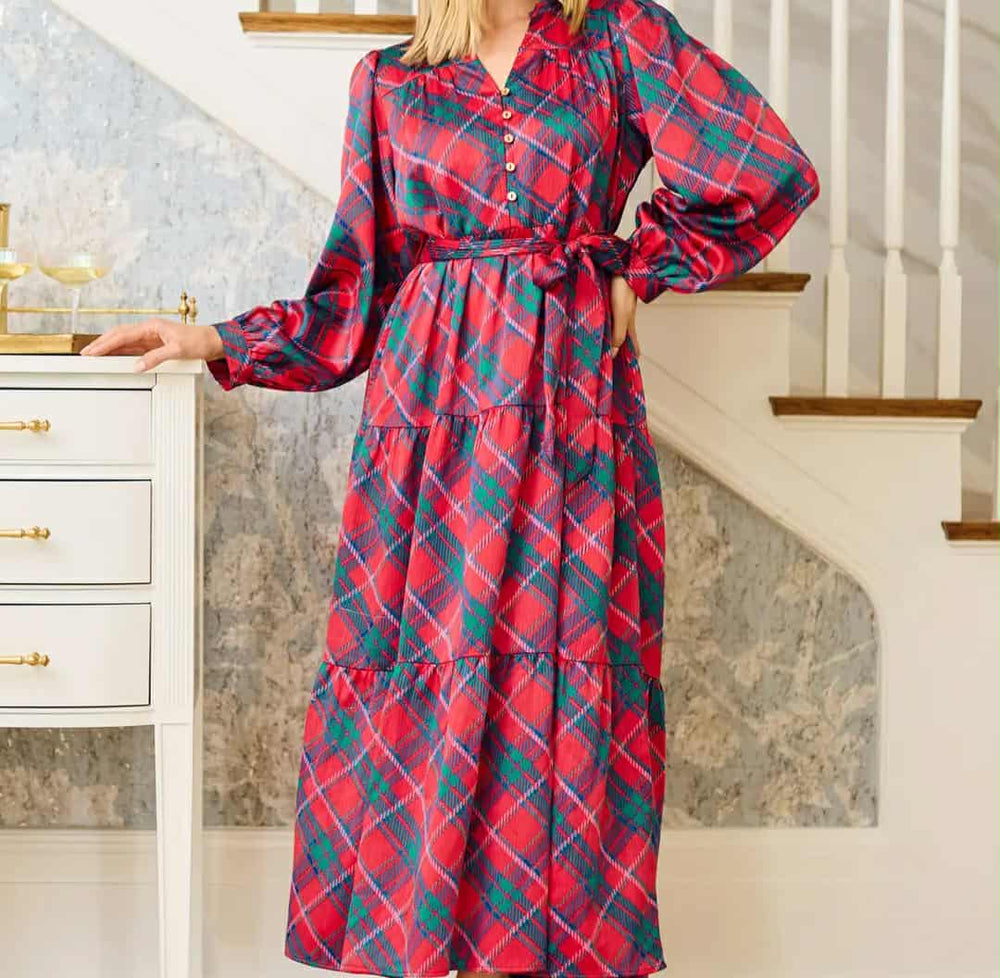 Tartan Tidings Maxi Dress
