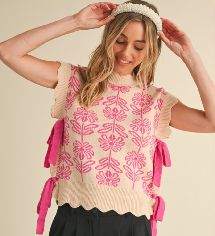 The Poppy Sweater in Hot Pink