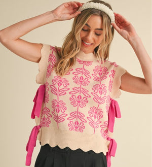 The Poppy Sweater in Hot Pink