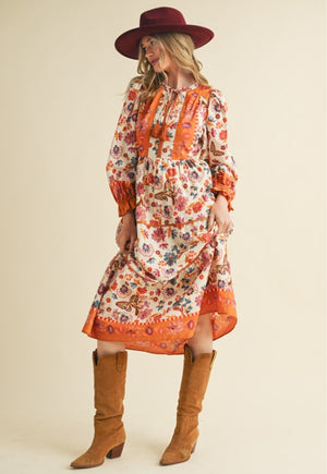 The colors of Fall Maxi Dress