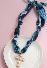 Cross Scarf Charm Necklace