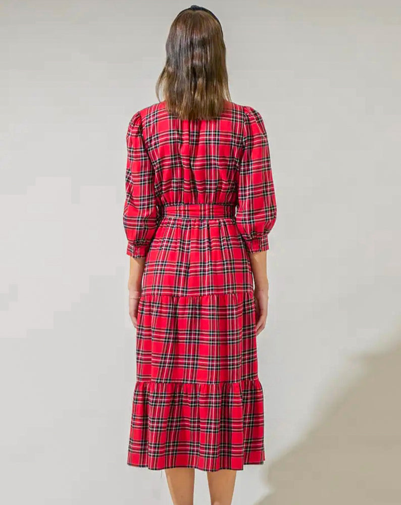 Holly Jolly Tartan Christmas Dress