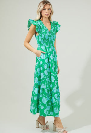 Water Lily Floral Dress