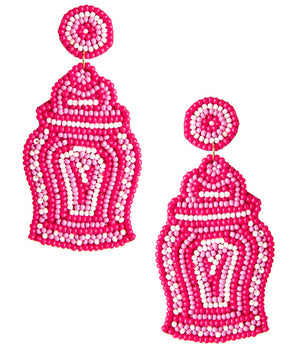 Pink Ginger Jar Earrings